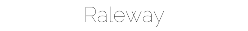 The word Raleway in the Raleway font